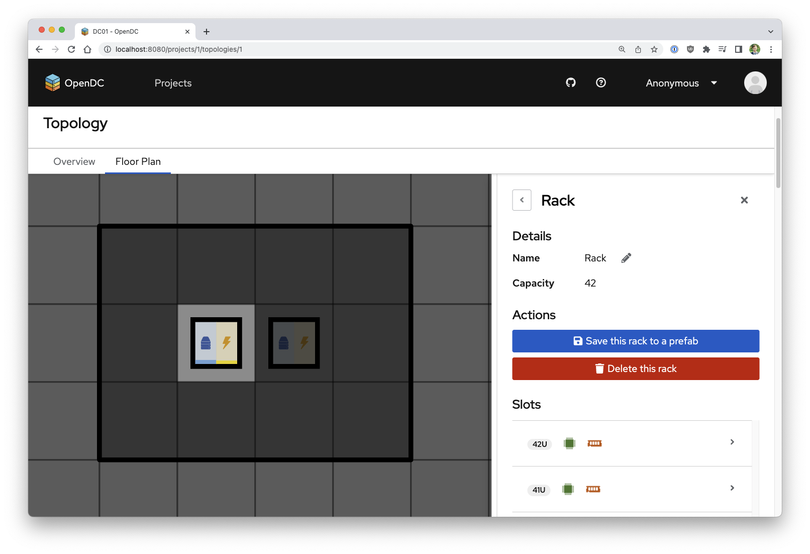 Building a datacenter in OpenDC